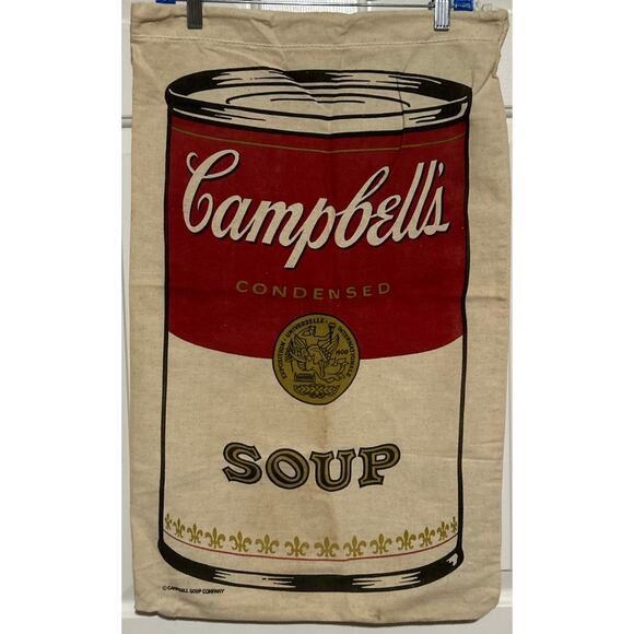 Campbell's Soup Company Vintage Canvas Art Deco Drawstring Bag - Picture 2 of 5